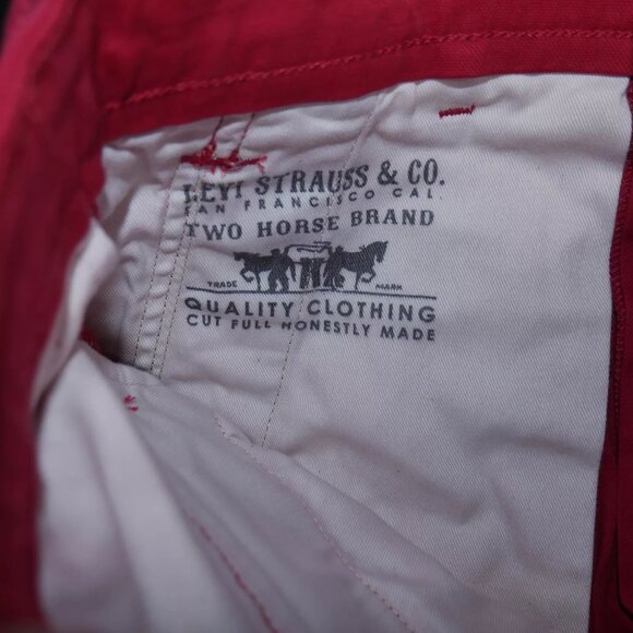 Levi's Snap Cargo Shorts Mens Size 30 Scooter Red Micro Dobby Stretch Canvas NWT - Picture 5 of 8